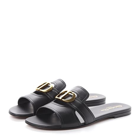 christian dior calfskin slide sandals.